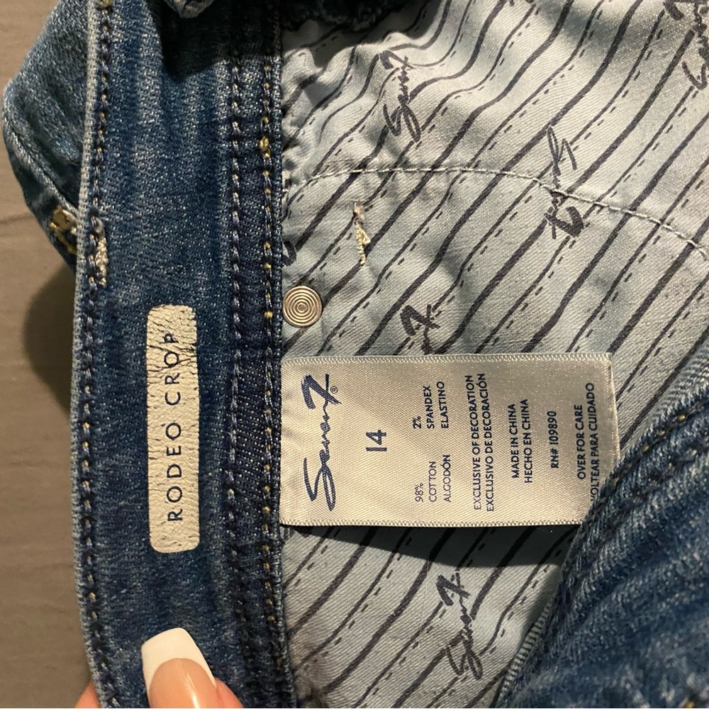 7 for all men trying and rodeo crop denim jeans